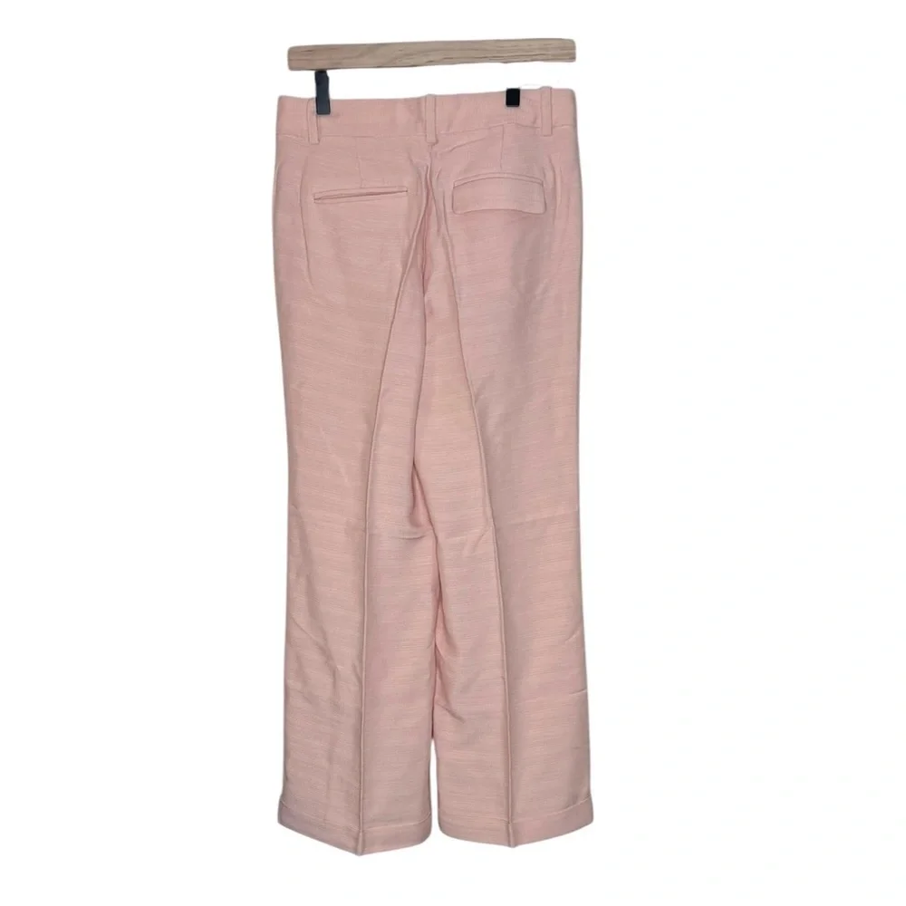 J. Crew Alexander wide-leg trousers pants in luster canvas NWT 6P Pale Petal
